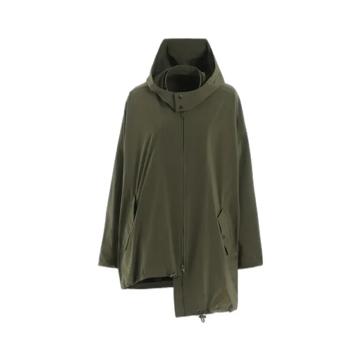Asymmetry Blouson With Hoodie