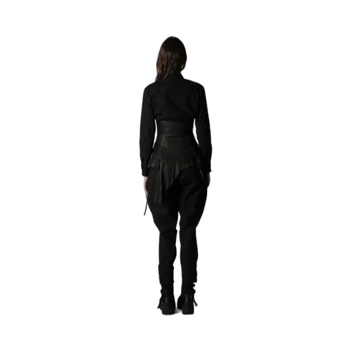 Tied Wrinkle Leather Bustier