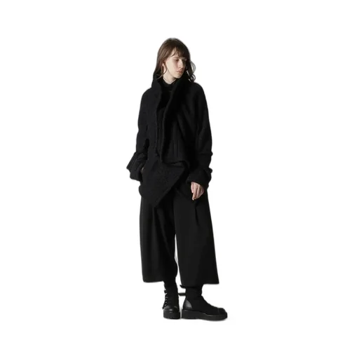 Loop Inlay Frilled Collar Jacket