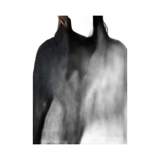 Loop Inlay Frilled Collar Jacket