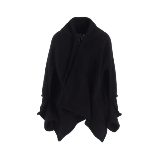 Loop Inlay Frilled Collar Jacket