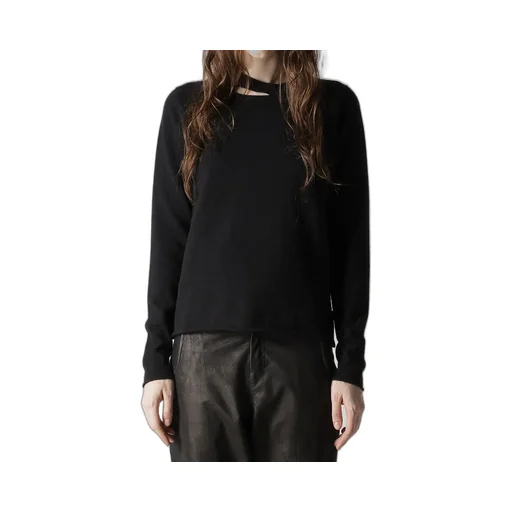 Cashmere Single Jersey Round Neck Slit Knit