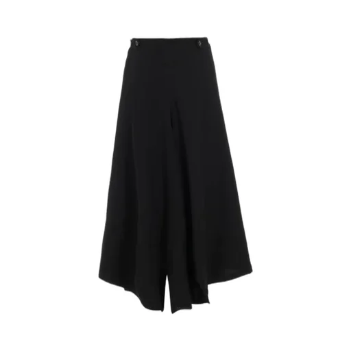 Double Satin Wide Pants With Waist Tab A