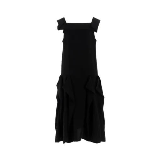 Double Satin Square Frill Dress A