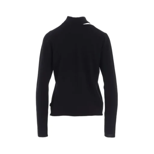 Cashmere Single Jersey High Neck Slit Knit