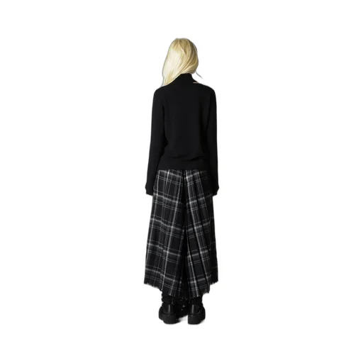 Cashmere Single Jersey High Neck Slit Knit