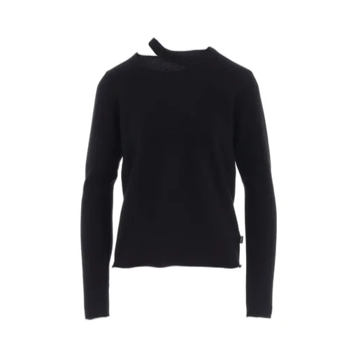 Cashmere Single Jersey Round Neck Slit Knit