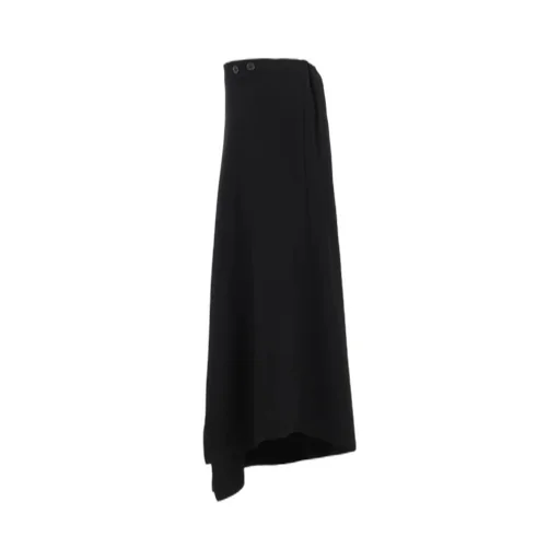 Double Satin Wide Pants With Waist Tab A