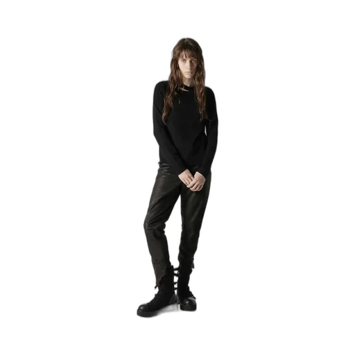 Cashmere Single Jersey Round Neck Slit Knit