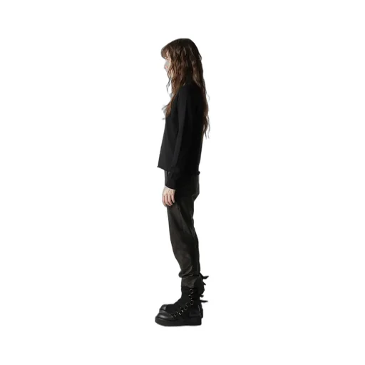 Cashmere Single Jersey Round Neck Slit Knit