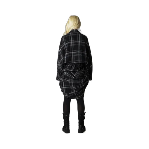 Plaid Pattern Flap Pocket Jacket
