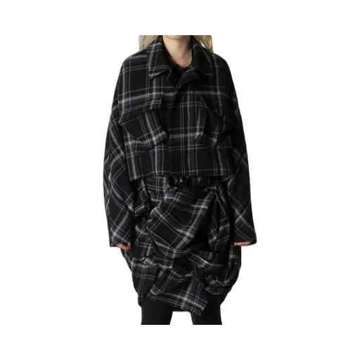 Plaid Pattern Flap Pocket Jacket