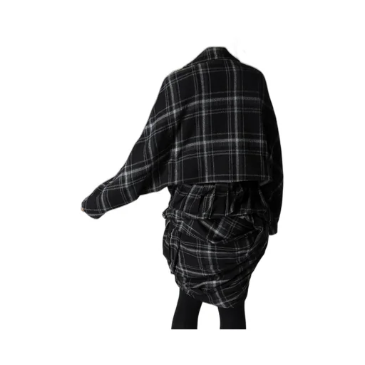 Plaid Pattern Flap Pocket Jacket