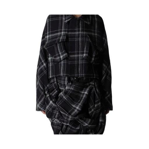 Plaid Pattern Flap Pocket Jacket