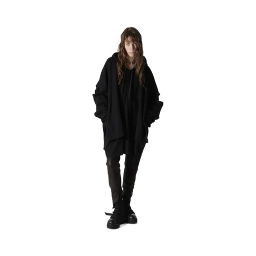 Stay True Print Layered Short Hoodie
