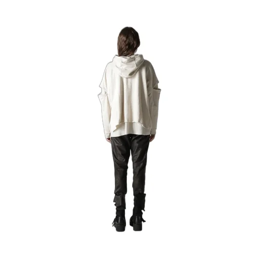 Stay True Print Layered Short Hoodie