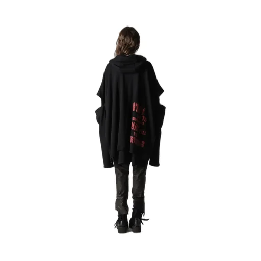 Stay True Print Layered Short Hoodie
