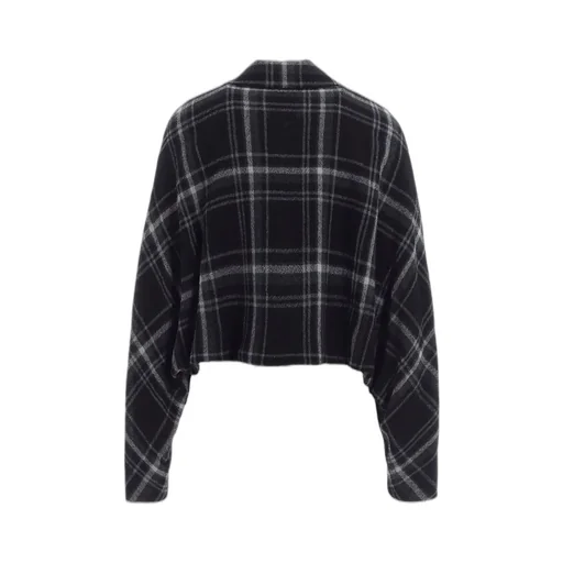 Plaid Pattern Flap Pocket Jacket