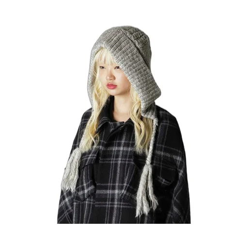 Wool Slub Aran Hoodie