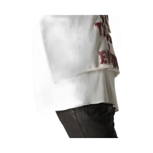 Stay True Print Layered Short Hoodie