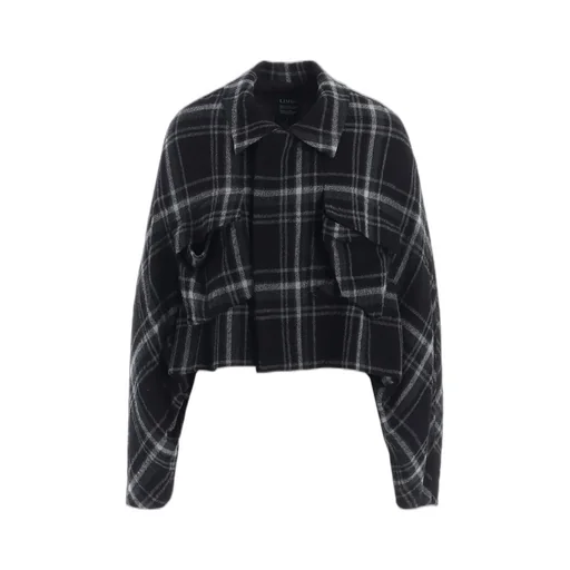 Plaid Pattern Flap Pocket Jacket
