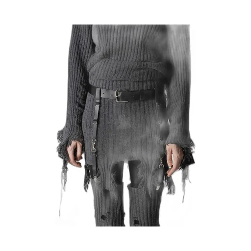 Matte Glass Leather Harness Belt