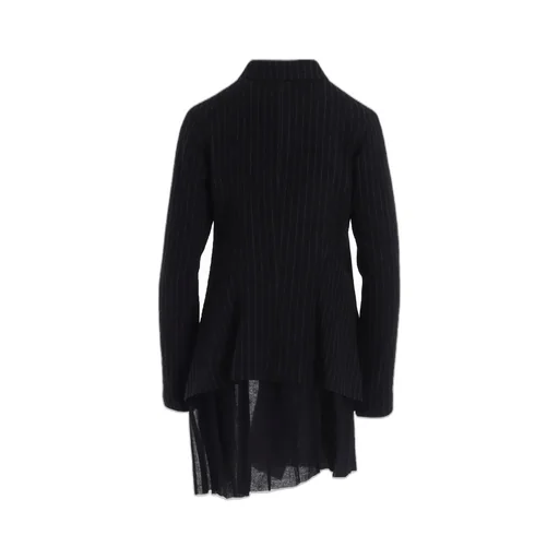 Stripe Gauze Pleats Designed Jacket