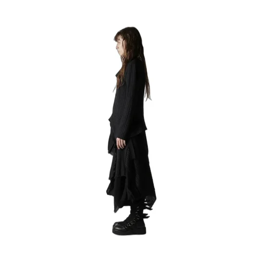 Stripe Gauze Pleats Designed Jacket
