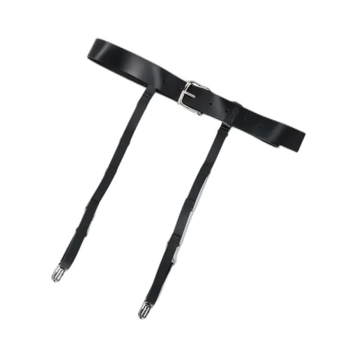 Matte Glass Leather Harness Belt