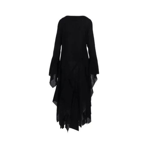 Wool Gauze Frilled Dress