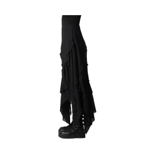 Wool Gauze Frilled Skirt