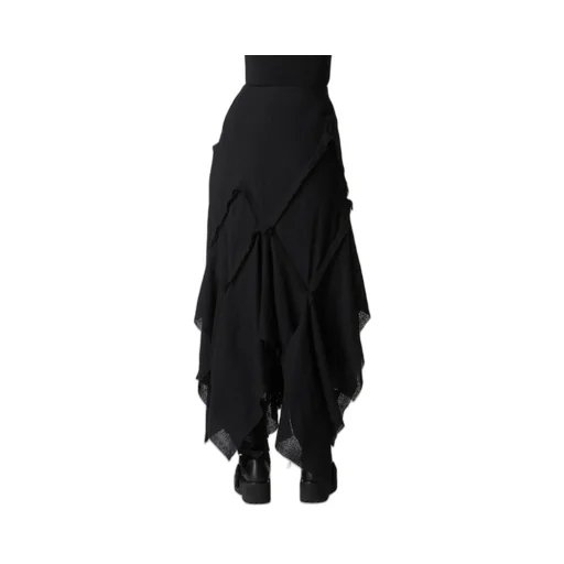 Wool Gauze Frilled Skirt
