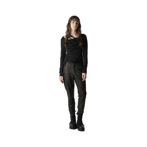 Plain Stitch Slit Cross T-Shirt