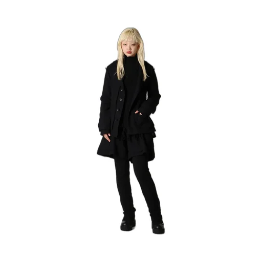 Wool Gauze Layered Jacket