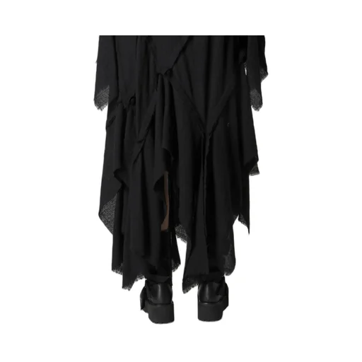 Wool Gauze Frilled Dress