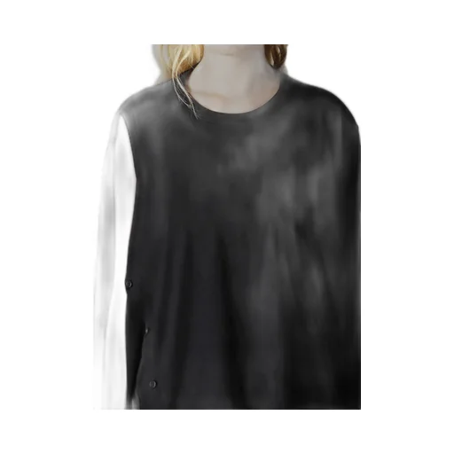 Plain Stitch 2Way Long Sleeve T-Shirt