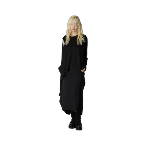 Plain Stitch 2Way Long Sleeve T-Shirt