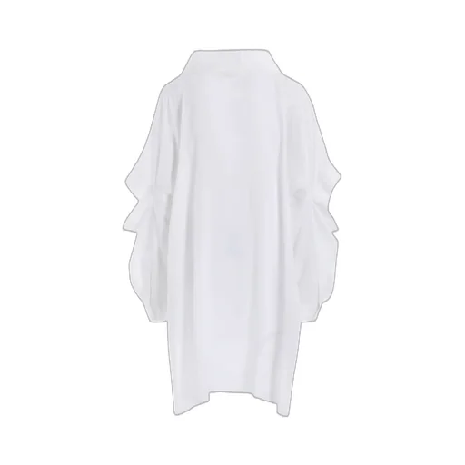 Soft Lawn Elbow Slit Long Shirt