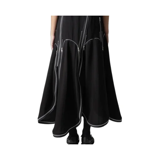 Hard Twist Gabardine Zip Dress
