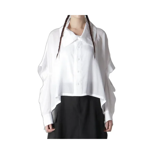Soft Lawn Elbow Slit Shirt