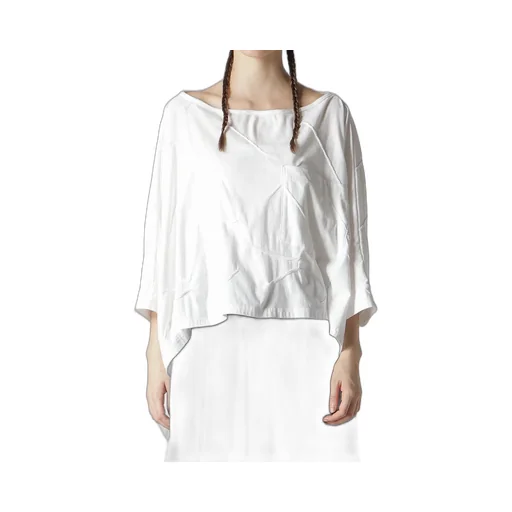 Tuck Jacquard Big Square T-Shirt