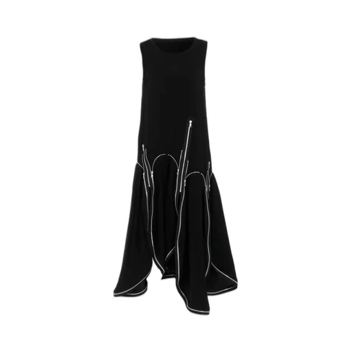 Hard Twist Gabardine Zip Dress