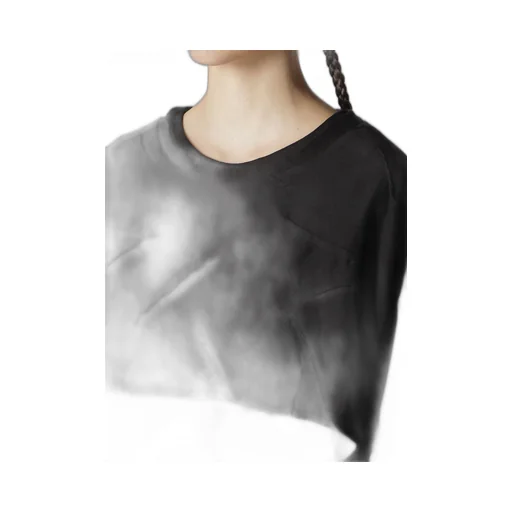 Tuck Jacquard Layered Separate Long Sleeve T-Shirt
