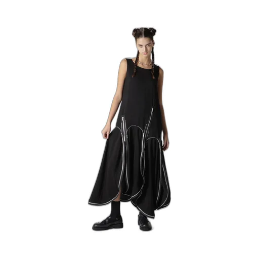 Hard Twist Gabardine Zip Dress