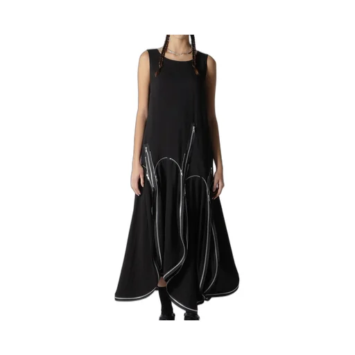 Hard Twist Gabardine Zip Dress