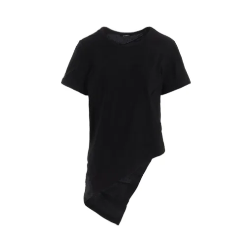 Tuck Jacquard Square Hem T-Shirt