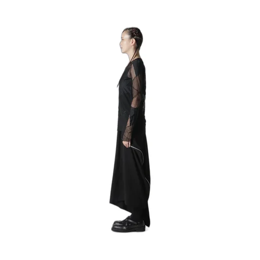 Geometric Net Slim Long Sleeve T-Shirt