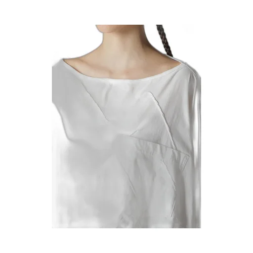 Tuck Jacquard Big Square T-Shirt