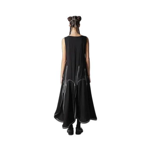 Hard Twist Gabardine Zip Dress
