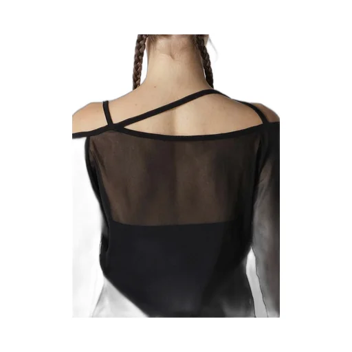 Tulle String Detail Long Sleeve T-Shirt
